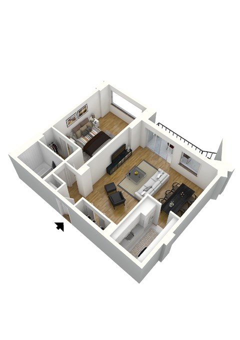 A1C Floor Plan at Sherwood at Southern Towers, Alexandria, VA 22311